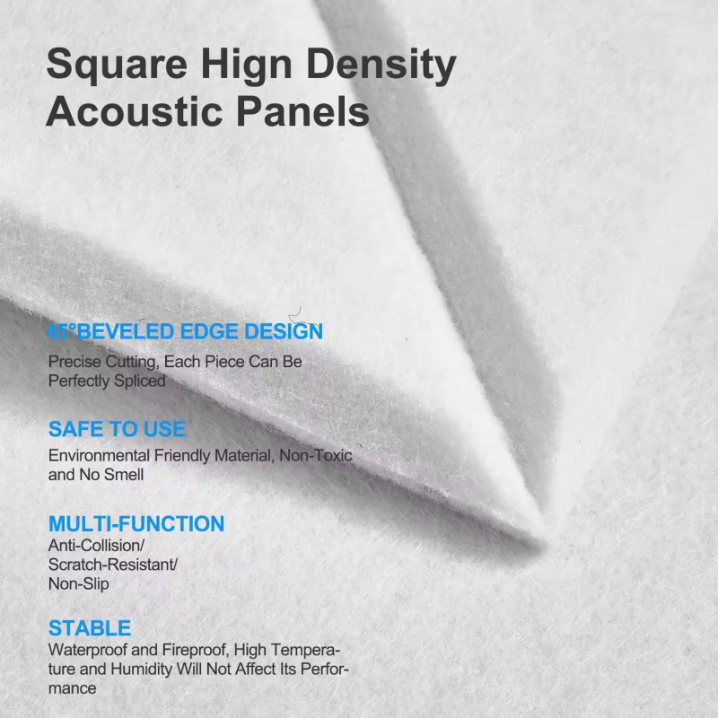 Close‑up of grooved polyester acoustic panel fiber texture detail