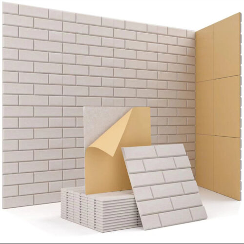 Brick‑pattern grooved polyester acoustic panel decorative sound absorbing wall tiles Brick‑pattern grooved polyester acoustic panel decorative sound absorbing wall tiles