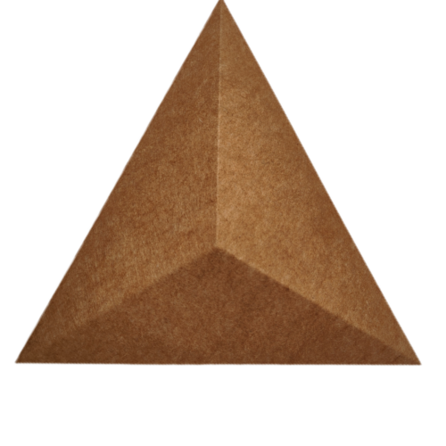 Beige pyramid 3D polyester acoustic panel sound diffusion tile