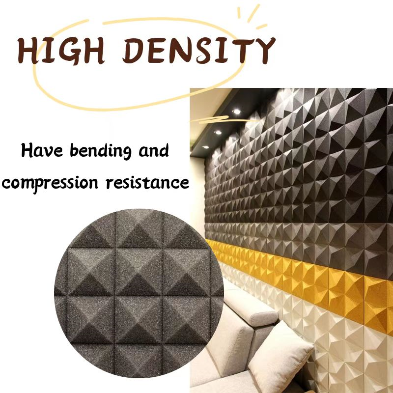 High density 3D diamond acoustic panels product marketing poster