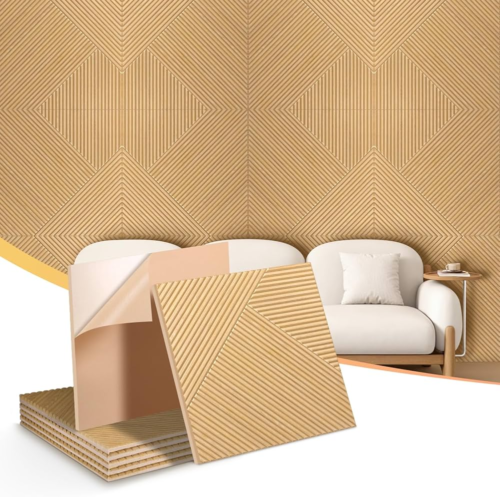 Wood Print Grooved PET Acoustic Panels Wood Print Grooved PET Acoustic Panels