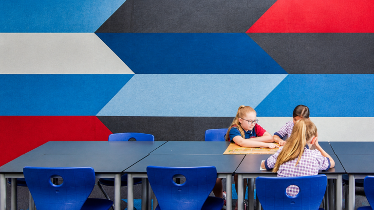 Polyester fiber acoustic panels in different thicknesses